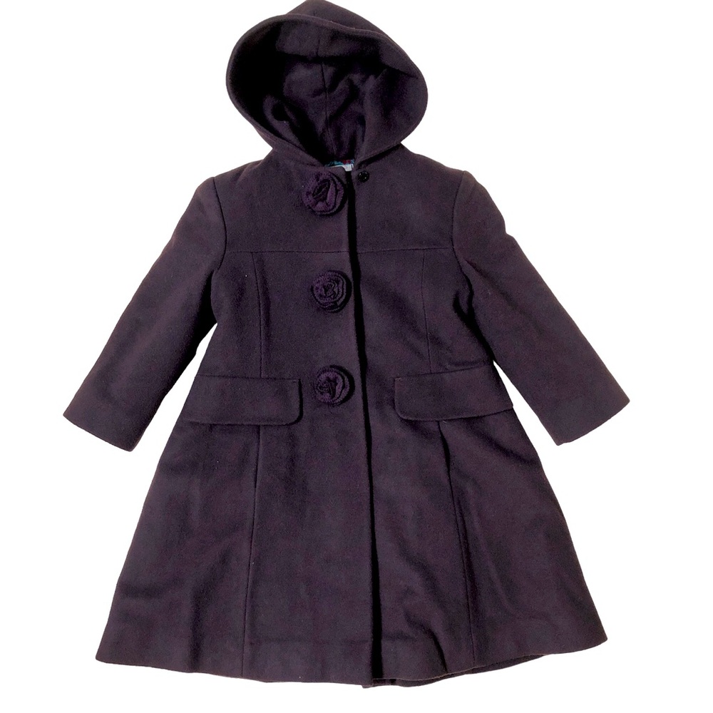 Rothschild wool, lined, fitted girl long coat size 4